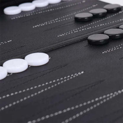 Roll Up Backgammon Sets Portable Travel Board Games Set For Adults And Kids Foldable PU Leather Classic Chess Board Roll-Up