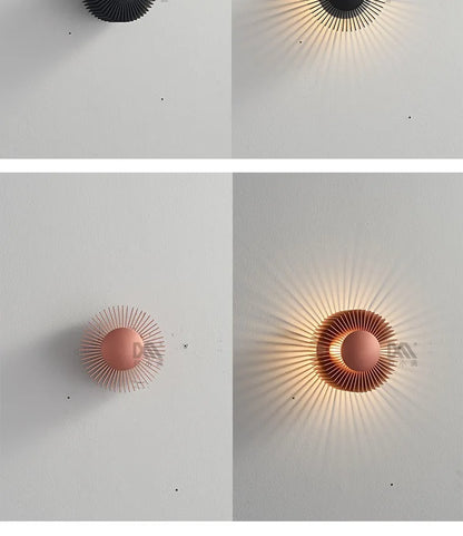 Modern Minimalist Atmosphere Small Wall Lamp LED Aluminum Art Decorative Wall Mounted Living Bedroom Bedside Background Hotel