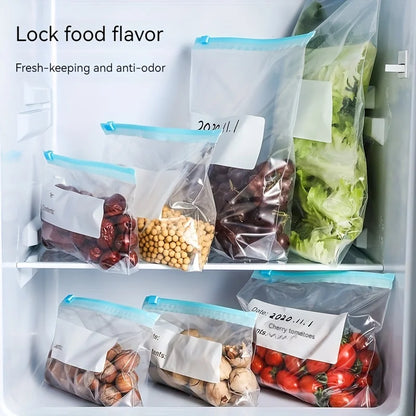 45pcs Ziplock Storage Bags-Leak-Proof,for Fruits,Vegetables, Grains & Meats | Ideal for Kitchen Organization & Food Preservation