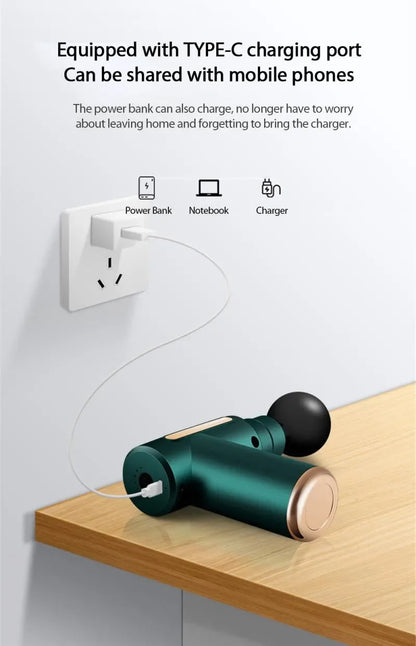 Mini Portable Massage Gun Percussion Massager For Body Neck Deep Tissue Muscle Relaxation Gout Pain Relief Fascia Gun массажер