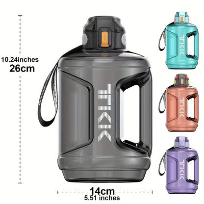 1800Ml Large Sports Plastic Water Bottle with Straw Lid Lock for Hydration, Gym Workouts, Outdoor Fitness, Travel, Camping