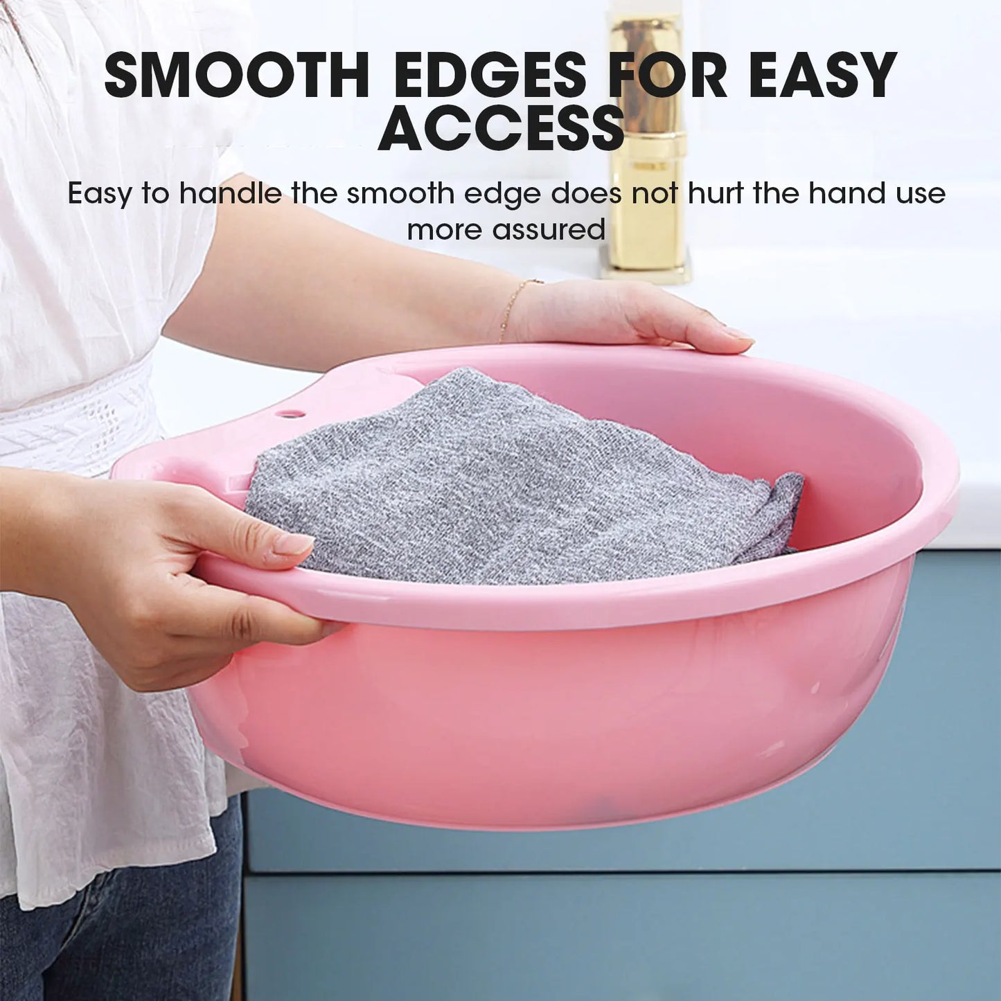 Washboard Basin Convenient Non Slip Plastic Washboard Washing Clothes Laundry Basin for Clothes T Shirts Blouses Socks Hand Wash