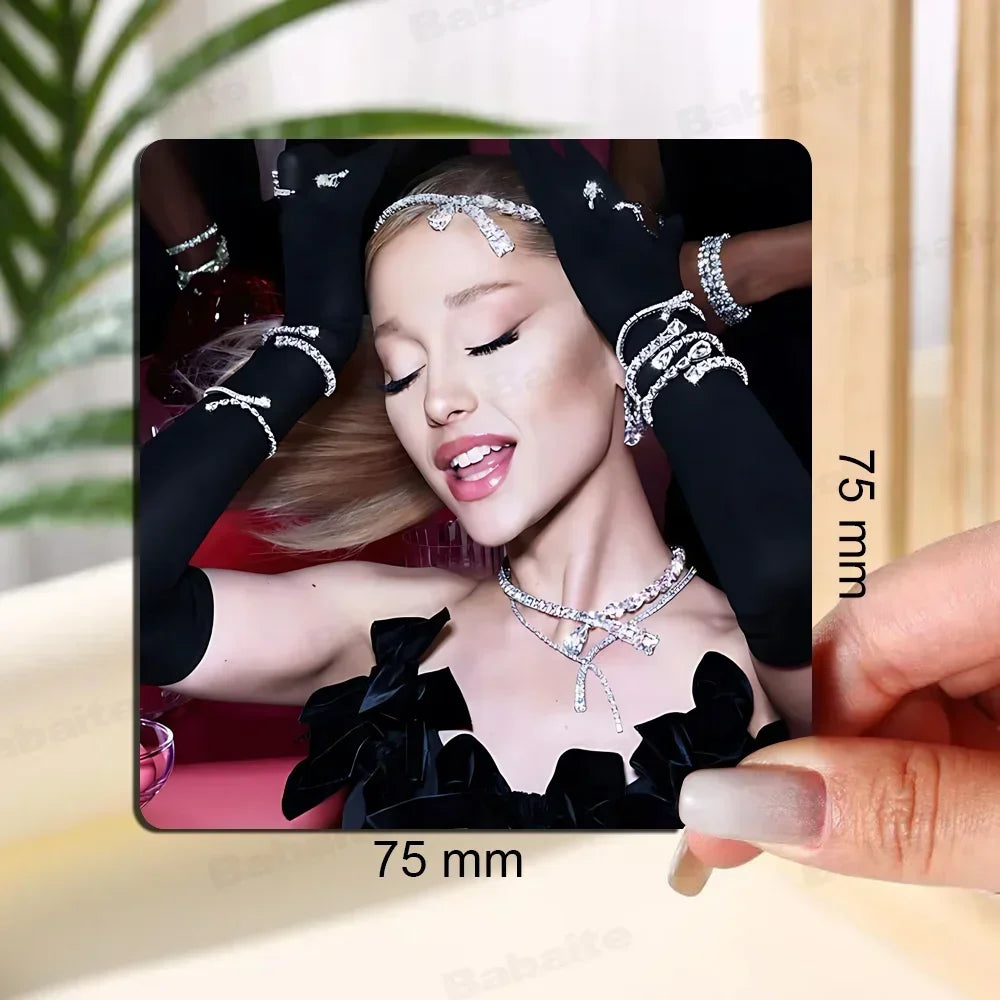 Singer A-Ariana Grande Fridge  Magnet Personalized Fridge Magnet Square Shape Fridge Refrigerator Wall Door Decoration