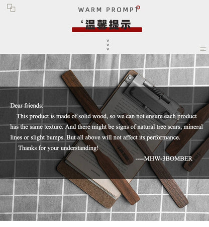 MHW-3BOMBER Durable Walnut Stirrers Vintage Solid Wood Textured Coffee Stirrers Exquisite Home Barista Kitchen Accessories