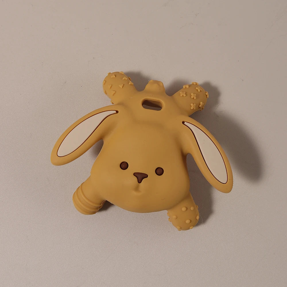 Baby silicone easter bunny teether Food Grade Safe Teether cute cartoon nursing teething Toy Teething gift  oral care