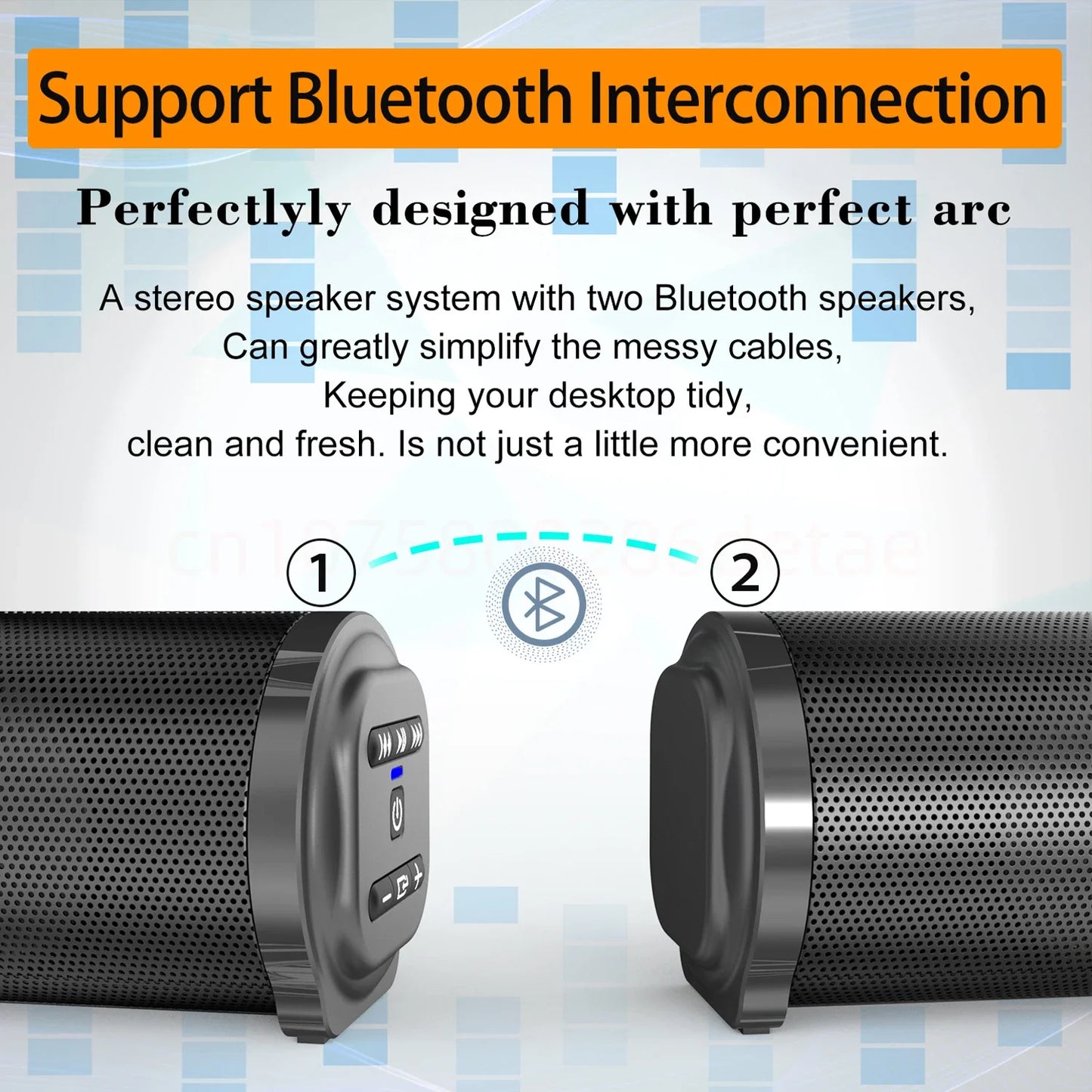 Super Powerful Sound Bar Portable Wireless Bluetooth Speaker Surround Stereo Home TV Sound Box Subwoofer FM Radio Home Theater