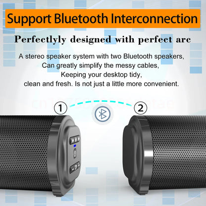 Super Powerful Sound Bar Portable Wireless Bluetooth Speaker Surround Stereo Home TV Sound Box Subwoofer FM Radio Home Theater