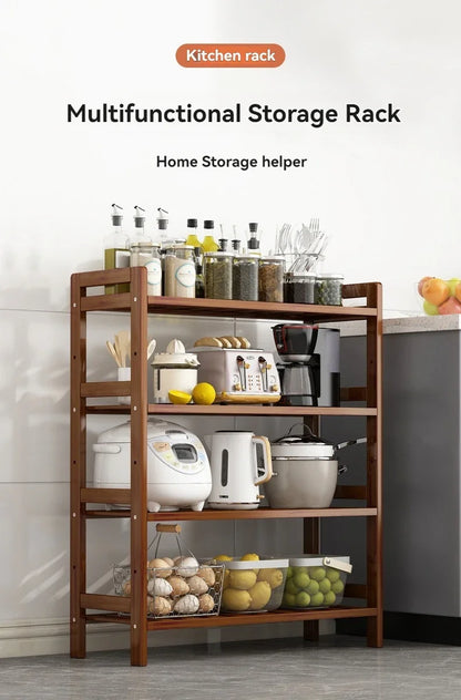 Kitchen shelf, floor standing multi-layer product collection, household pot seasoning shelf, fruit and vegetable bowl and dish s