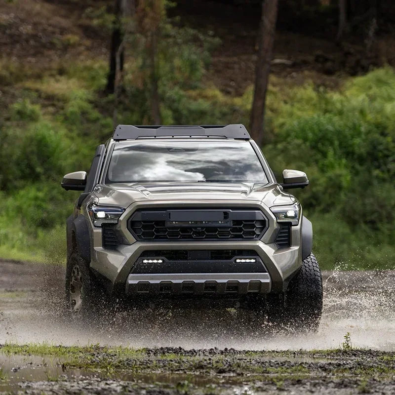 Off Road Auto Parts Other Exterior Accessories ABS Front Grille Car Radiator Grill With Amber Lights LED Bar Fit For Tacoma 2024