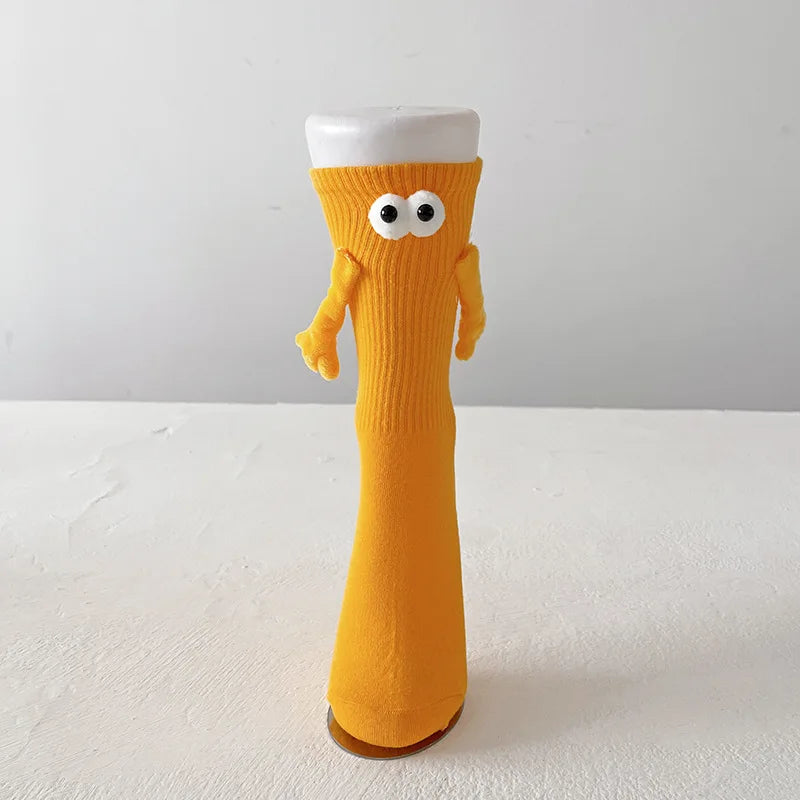 Magnetic Hand Holding Socks Dopamine Colors SocksFunny Men For Women Novelty Friendship Couples Bestie Gift Boyfriend Girlfriend