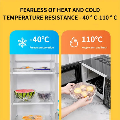 Reusable Disposable Food Cover Colorful Elastic Plate Fruit Cover Lids Fresh-keeping Food Wrap Bags Covers Kitchen Accessories