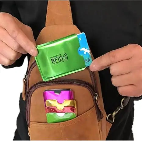 16 RFID Blocking Sleeves Set (12 Colorful Credit Card Protector RFID Blocking Sleeve & 4 RFID Passport Holder). Effectively Prot