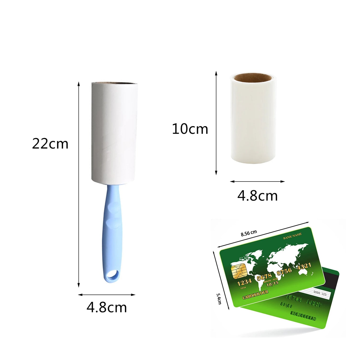 Lint Roller With Refills Sticky Remover Hair Pet Dog Clothes Sofa Dust Cleaning Remover Replaceable Roll Brush Cleaning Tool