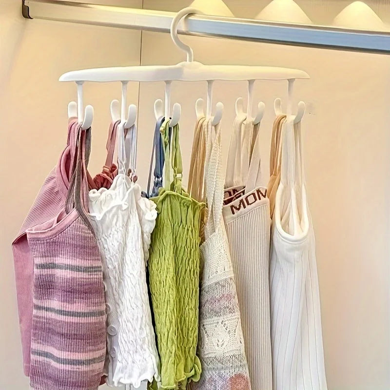 2 Pieces of Hanging Hangers for Household Clothes, Underwear Hooks, Plastic Hangers, Rotatable Multi Hook Hangers