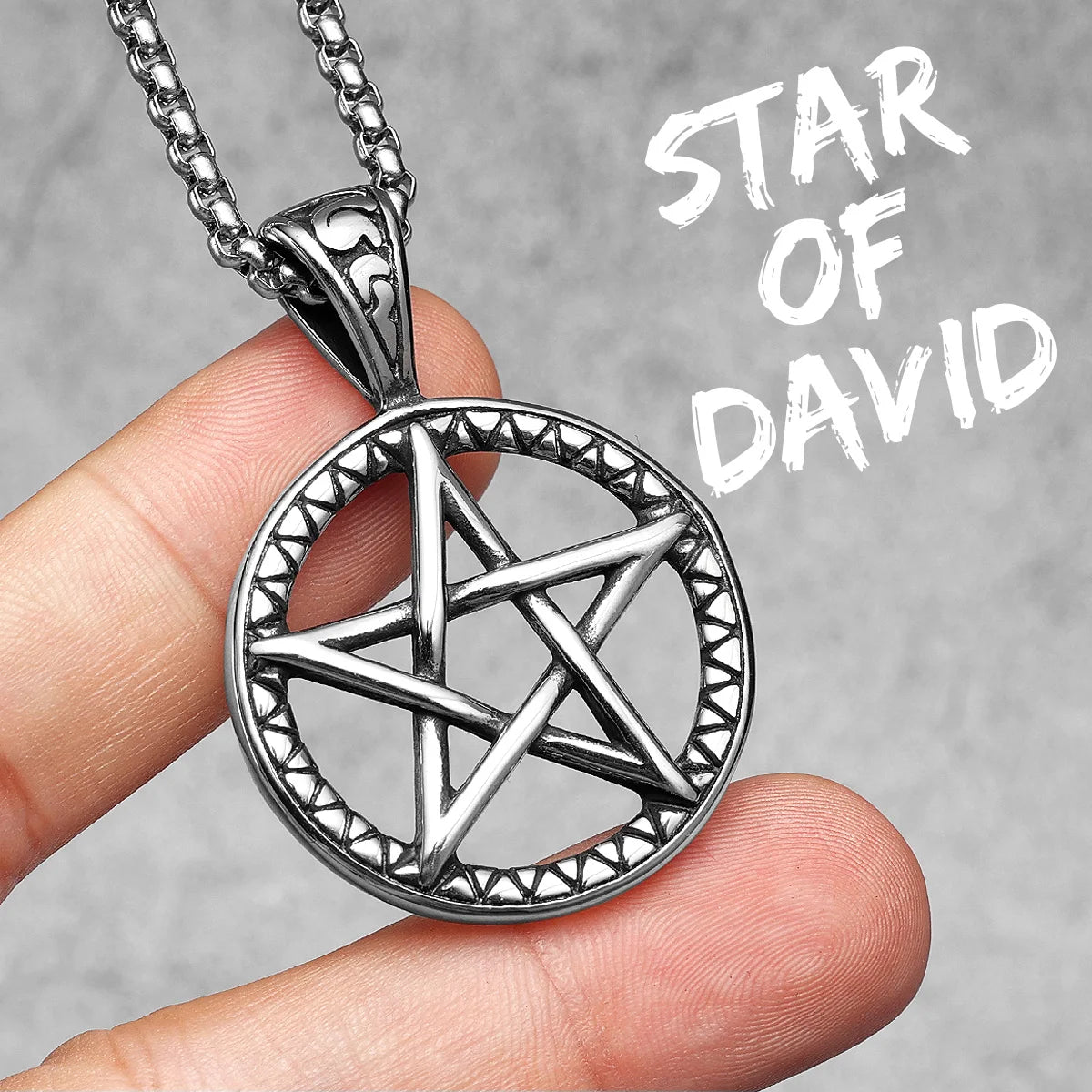 Salomon Masonic Star of David Stainless Steel Men Necklaces Pendant Chain Punk New in For Women Fashion Jewelry Gifts Wholesale
