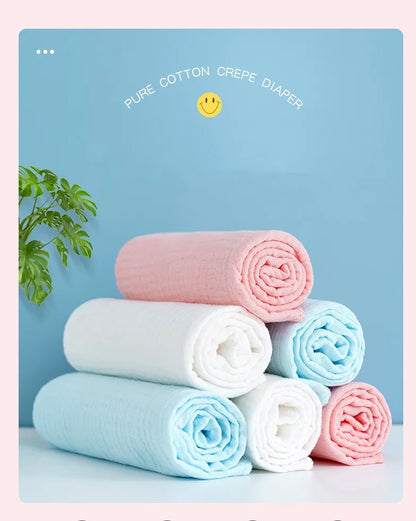 5pcs/lot 100% Cotton Baby Gauze Diapers For Newborn Baby Nappy Changing 45*43cm Washable Soft Baby Towels