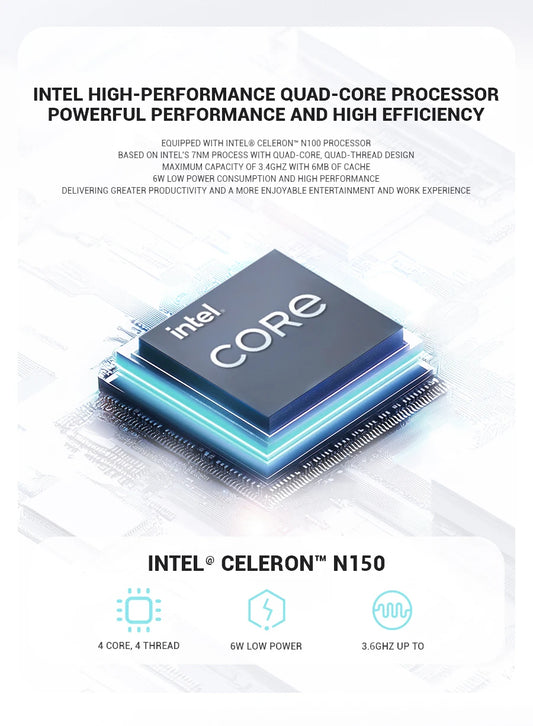 Firebat AT15 Laptop Intel N150 N100 CPU 15.6 Inch 16GB RAM SSD 512GB 1TB Lightweight Business Computer Notebook BT4.2 WiFi5