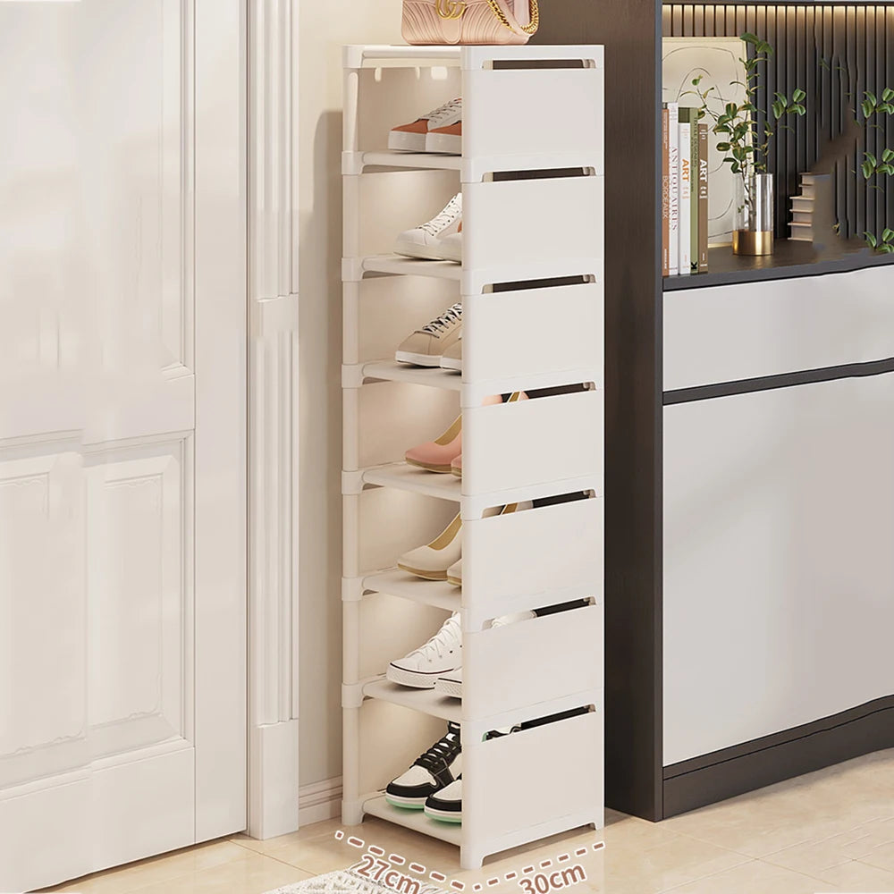 Shoe Organizers For Closet Shoe Storage Boxs Stackable Multilayer Shoes Rack Space Saving For Entryway Large Sturdy Stackable