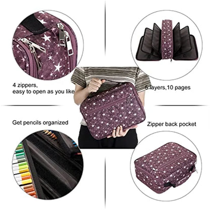 School Pencil Case Supplies 300 Slots Pencilcase Stationery Organizer Acsesories Large Capacity Pen Box Kit Aesthetic Bag Pouch