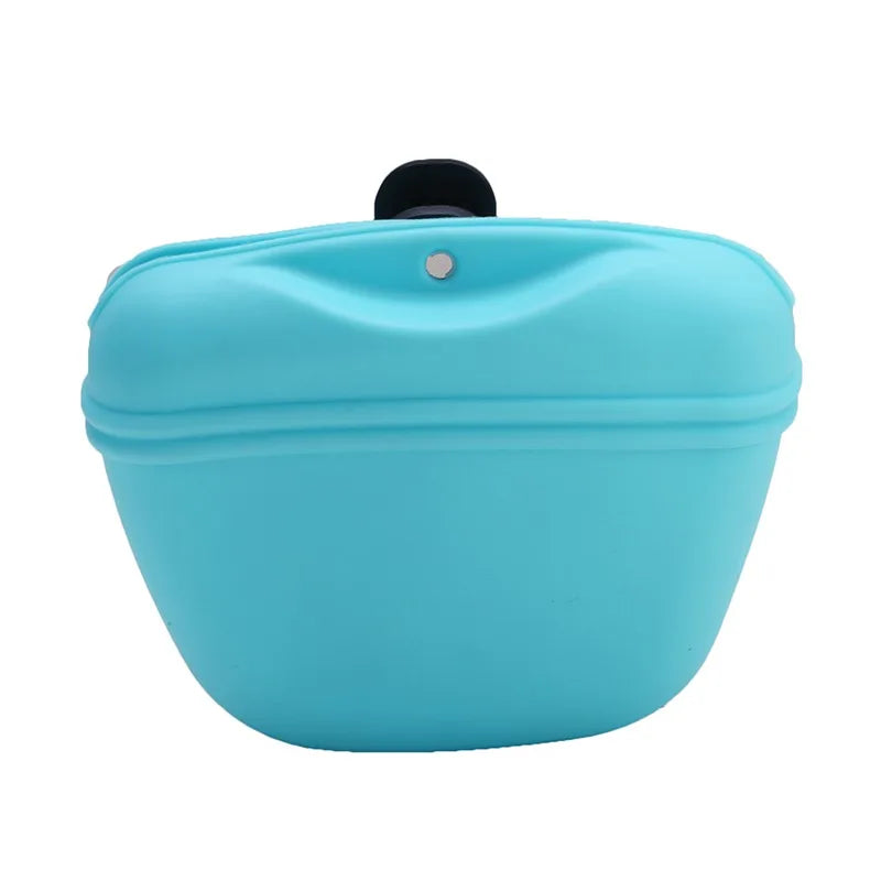 Silicone Dog Treat Bag Outdoor Feeder Puppy Snack Pouch Food Reward Storage Bag Pet Portable Dog Training Waist Bag