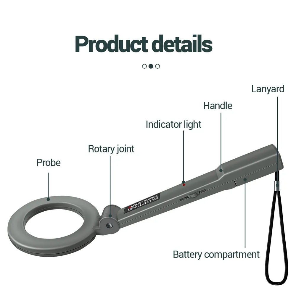 Metal Detector DM3004A Waterproof Handheld Alarm High Sensitivity Metal Scanner Security Checker Pinpointer Metal Detect Tool