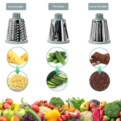 Multi-functional Vegetable Slicer Manual Spiralizer Vegetable Cutter  Hand Cranked Rotary Cheese Grater Shredded Kitchen Tools