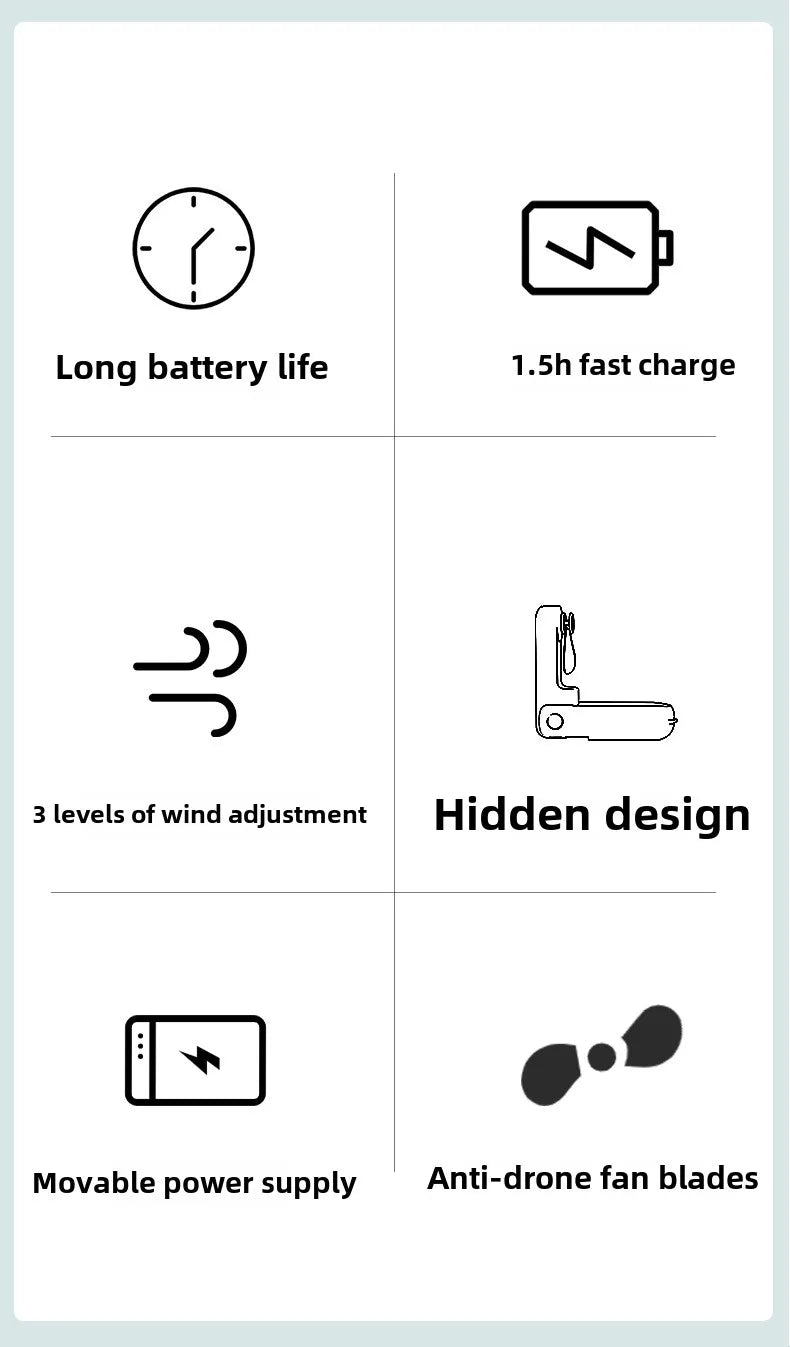 Portable Handheld Fan Mini Handheld Fan with USB Rechargeable and Adjustable Speed Suitable for Indoor and Outdoor Use