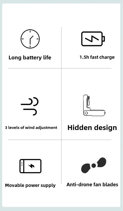 Portable Handheld Fan Mini Handheld Fan with USB Rechargeable and Adjustable Speed Suitable for Indoor and Outdoor Use