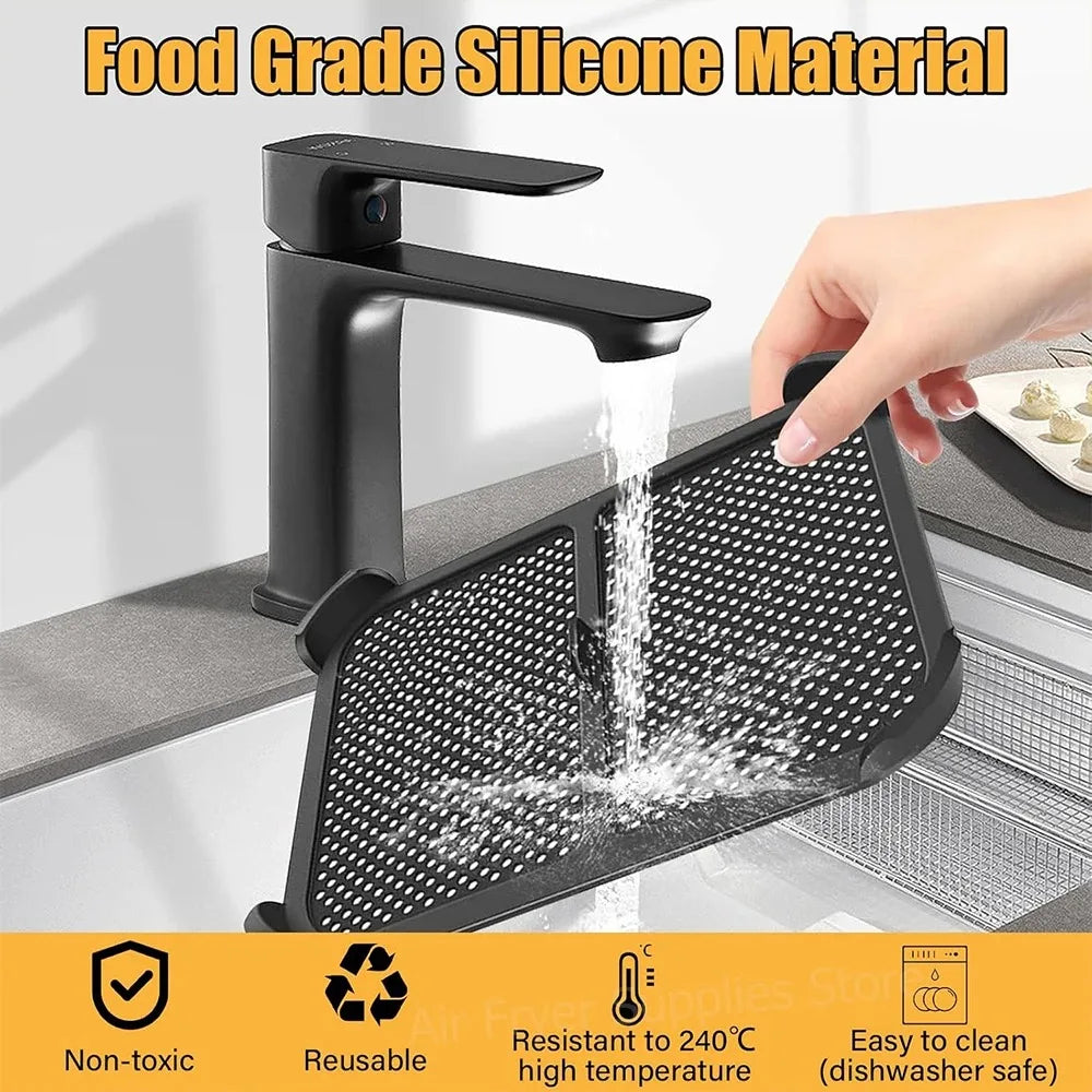 Air Fryer Splash Guard for Ninja AF300 Models Reusable Air Fryer Liners  Silicone Air Fryer Splash Pad Shield Baking Accessories