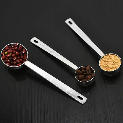 15/30ml Stainless Steel Measuring Spoon Powder Pressing Spoon Coffee Spoon with Scale Household Seasoning Spoon Measuring Spoon