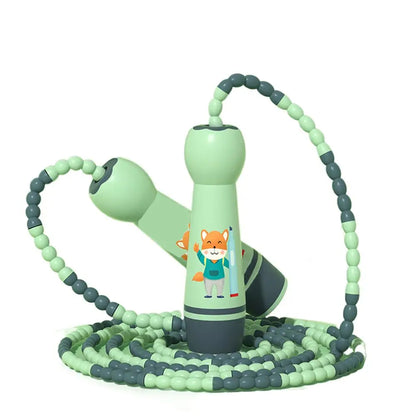 Lovely Adjustable Child Jumping Rope Fillet Design Colourful Skipping Ropes Cartoon Cotton Rope Kids Jump Rope Workout