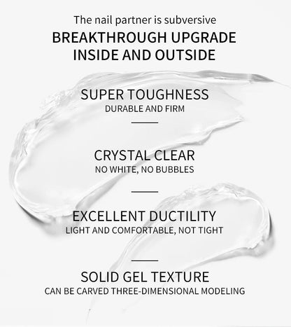 Solid Nail Glue Nail Tips Gel for Press On Nails Super Strong Nail Adhesive For Artificial Fingernail Durable And long Lasting