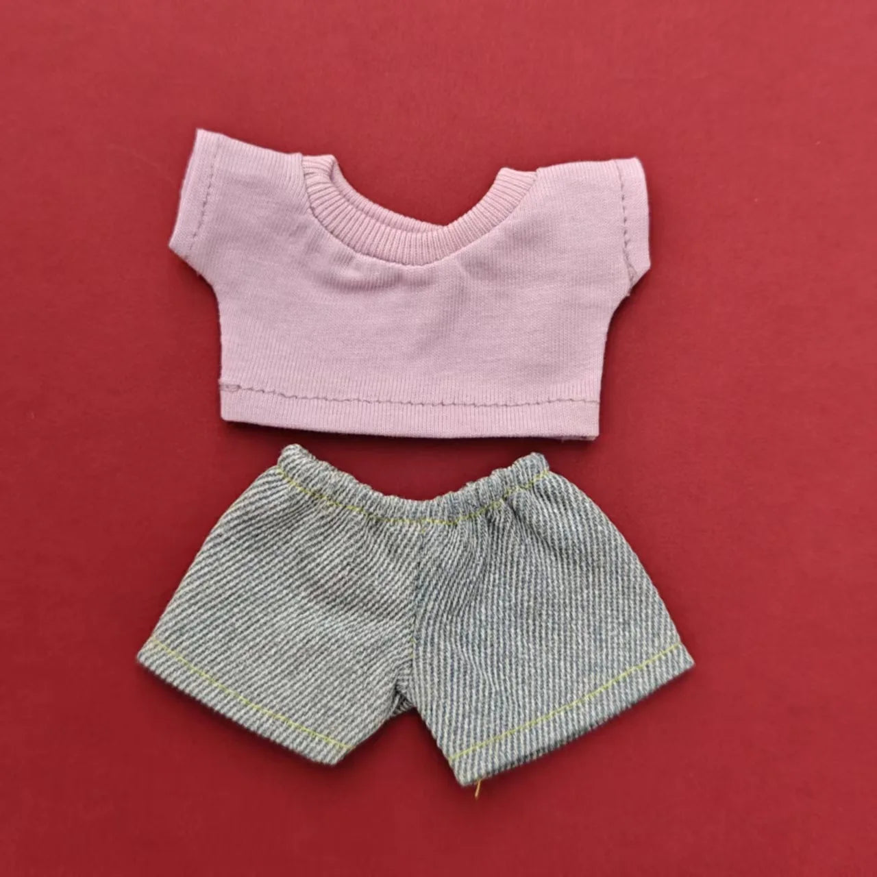 Labubu 3.0 Doll 15/17cm Hoodie with Jeans Set Outfit Accessories for Ropa Labubu