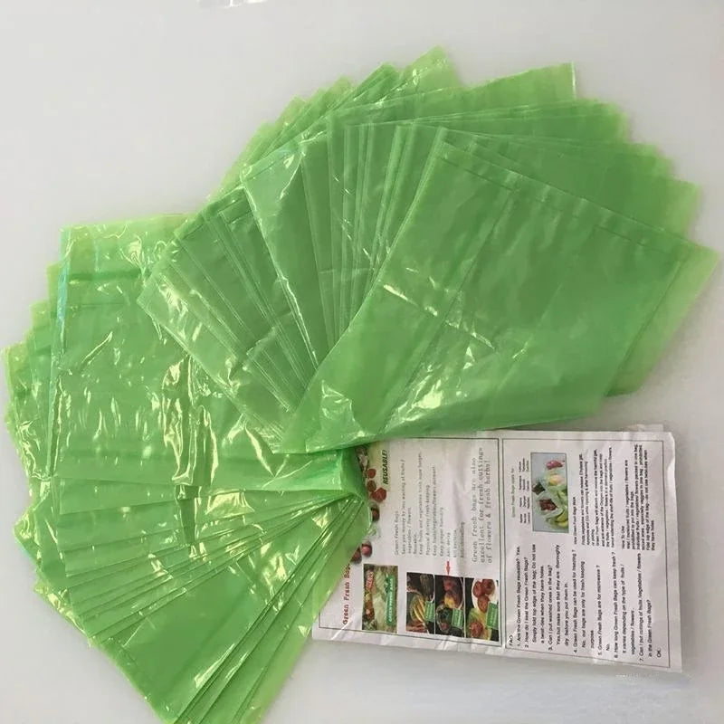 Green Bags for Fruits and Veggies Reusable Vegetable Bags for Refrigerator Food  Keep Fruits, Vegetables and Cut Flowers