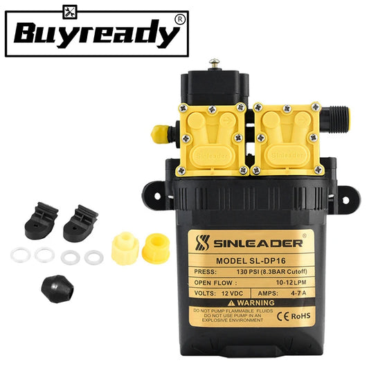 12V 7A 10L/min High Pressure Agricultural Electric Water Pump Water Sprayer Pumps Dual-Core Power Agricultural Electric