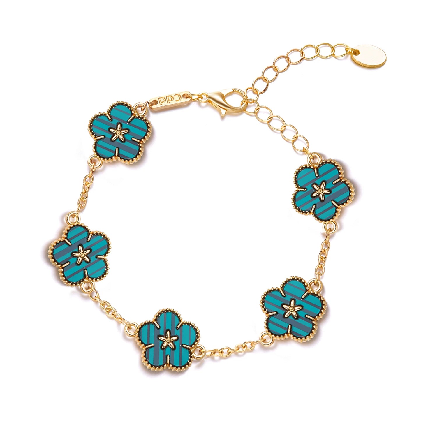 Light Luxury Double-sided Plum Blossoms Bracelets for Women Lucky Five Leaf Flower Adjustable Bracelets Aesthetic Party Jewelry