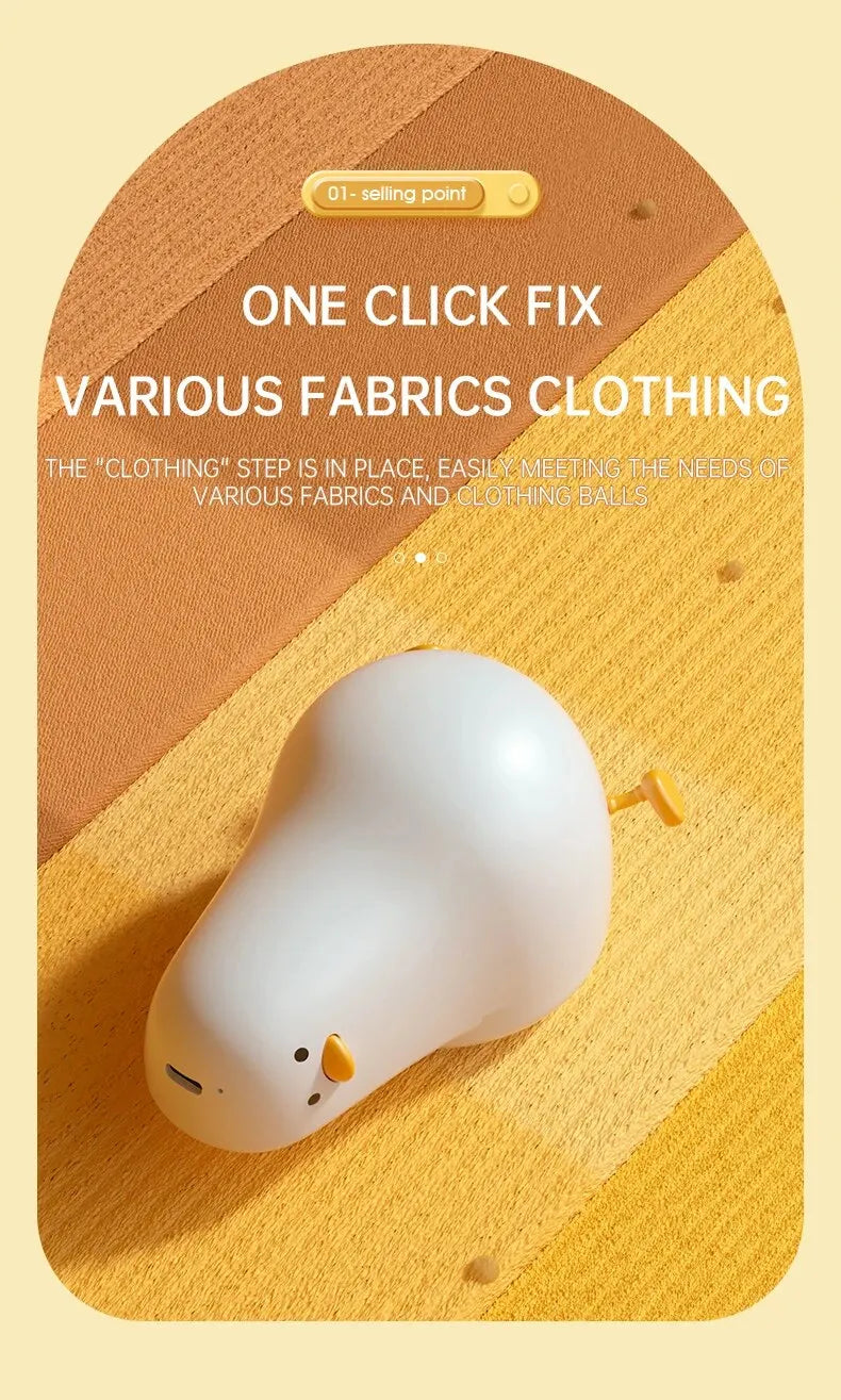 Lint Remover For Clothes Usb Electric Rechargeable Hair Ball Trimmer Fuzz Clothes Sweater Shaver Reels Removal Device ﻿Cute Duck