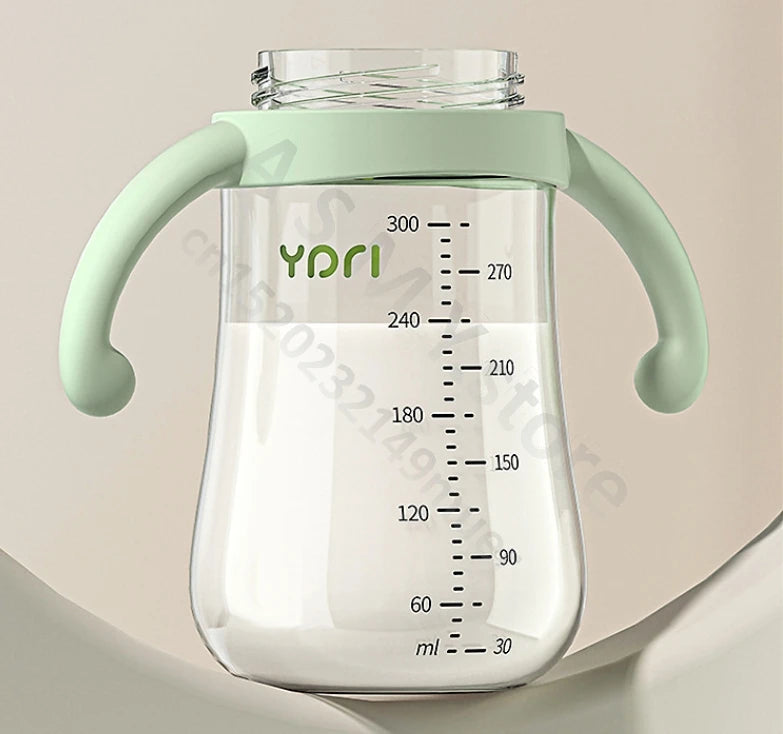 Newborn bottle/Big baby bottle/Handle anti bloating and anti falling baby bottle/Used by babies over 6 months old