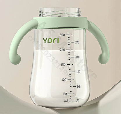 Newborn bottle/Big baby bottle/Handle anti bloating and anti falling baby bottle/Used by babies over 6 months old