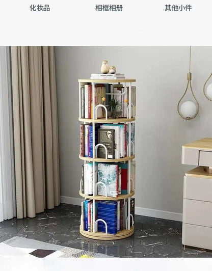 Modern Closet Bookcase Organizer Cabinet Display Rotating Bookcase Magazine Shelves Estante Para Livros Minimalist Furnitures