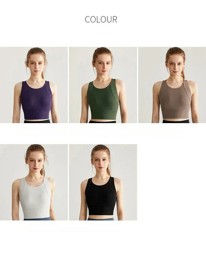 Sports Bra for Women Shockproof and Anti Sagging Running Yoga Suit One-piece Back Vest Fitness Bra