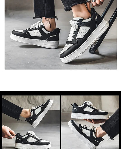 2024 Brand Leather men's Sneakers White Platform Woman Sports Sneakers Female Vulcanized Shoes Sneakers Casual Ladies Trainers
