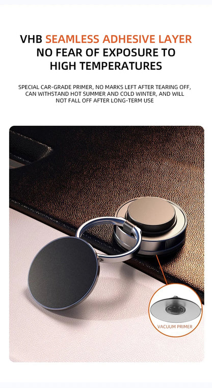 Foldable Car Phone Mount Dashboard Phone Bracket Ultra Magnetic Phone Holder 360 Degree Rotation Vacuum Suction Cup GPS Stand