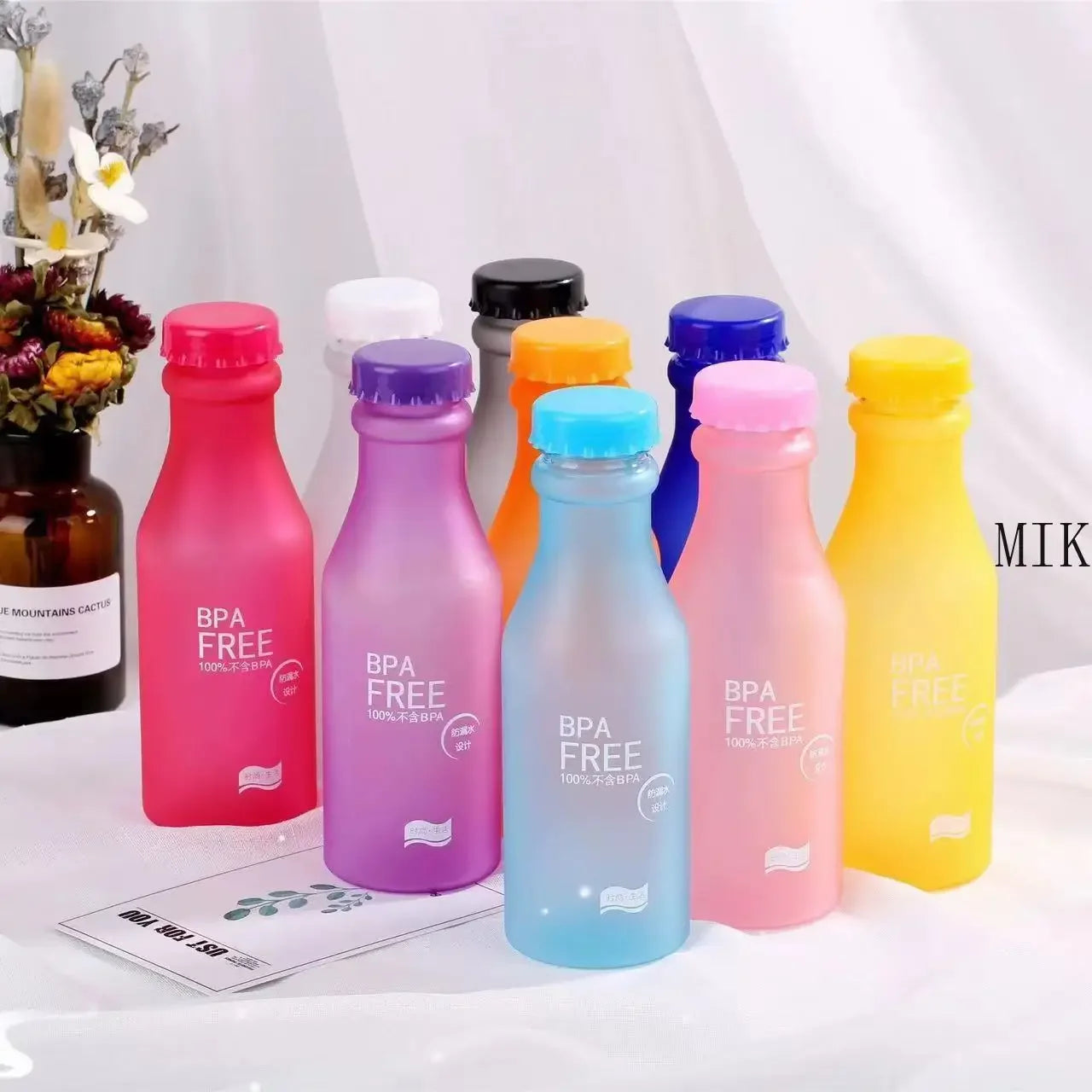 500ML Sport Water Bottle Anti-drop Hydro Flask BPA-Free Leakproof Drinking Bottles Outdoor Travel Drinking Cups for Outdoor