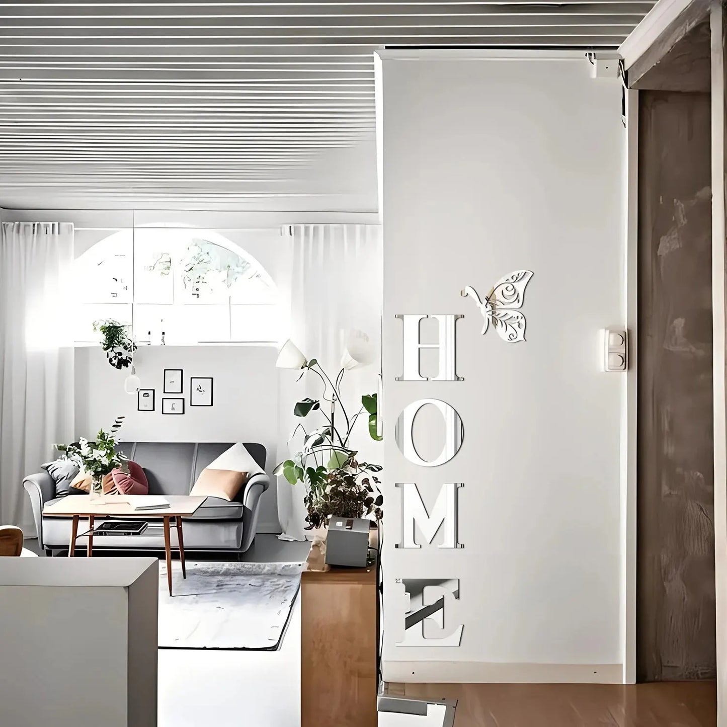 HOME Home Logo 3D Mirror Wall Sticker, Entrance Decoration, Home Decoration
