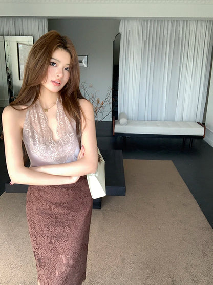 Casual Female Work Wear Office Shirts and Blouses Korean Basic Lace Shirts Women Vintage Clothing Chiffon Top