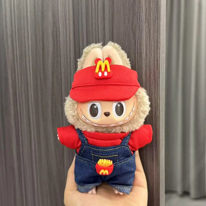 Labubu Doll Costume Set 15-17cm Cartoon Cute Dressing Up, Climbing Clothes Skirt Labubu Costume Accessories Replacement Props