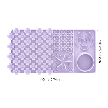 Pet Licking Mat Pet Silicone Eating Ware Dog Slow Food Mat Placemat  Dog Feeder Supplies Suction Cup Dog Bathing Distraction
