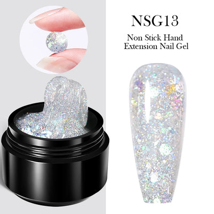 BORN PRETTY 15ml Clear Non Stick Hand Extension Gel Nail Polish for 3D Shaping Nail Art Solid Milky Jelly Hard Gel for Fake Nail