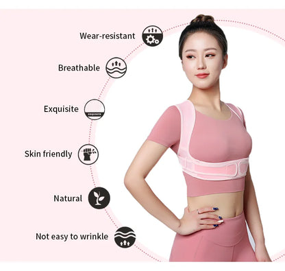 Posture Corrector for Women and Men Adjustable Upper Back Brace Shoulder Lumbar Support Belt Corset Posture Correction